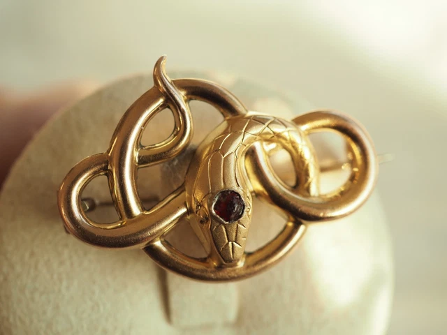 Broche Serpent Doré - Décoration élégante Pour Vêtements, Unisexe, Cadeau Original Vintage - 5
