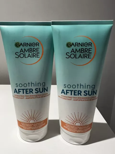 2 x Garnier Ambre Solaire After Sun Tan Enhancer  With Self Tan New