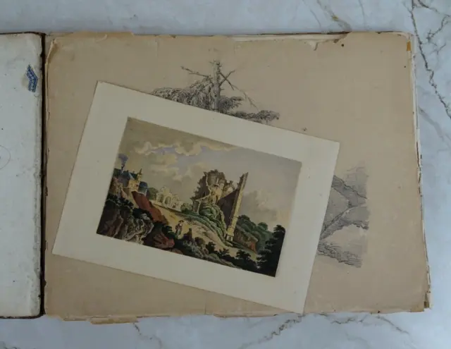 attribué à Ernest Alexandre MALHERBE (1845-1870) carnet de dessins album croquis