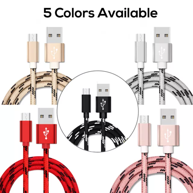 Fast Charging Charger Micro USB Cable Cord For Samsung Galaxy S5 S6 S7 Note 5 2