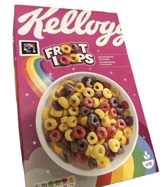 KELLOGG'S FROOT LOOPS Sweetened rare Multi-Grain Cereal 375g natural ...