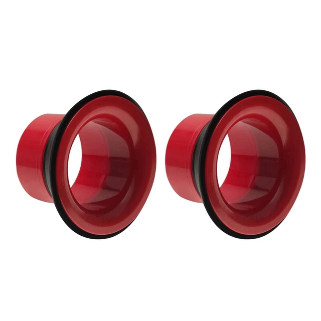 2X Drum Kick Enhancer with Black Port Hole Protector,Mic Hole Drum Head,Red J3J1