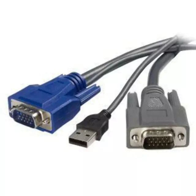 New 3m Ultra-Thin USB VGA 2-in-1 KVM Cable - SVUSBVGA10