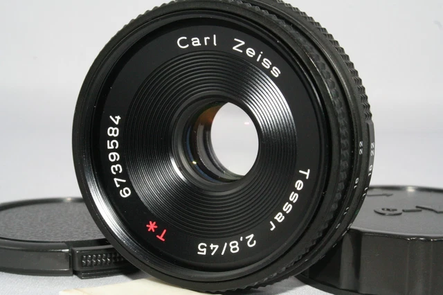 [N Mint] Contax Carl Zeiss Tessar T* 45mm f/2.8 AEJ Pancake MF Lens From Japan