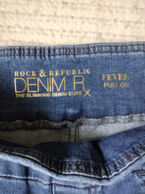 ROCK & REPUBLIC Denim RX Fever Leggings Mid Rise Jeans Womens Size 10 ...