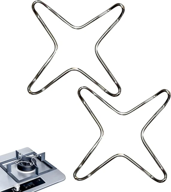 Support Universel Pour Cuisinière à Gaz - 2 Pièces En Fer Galvanisé Pour Wok Et Petites Casseroles - Réglable Et Stable