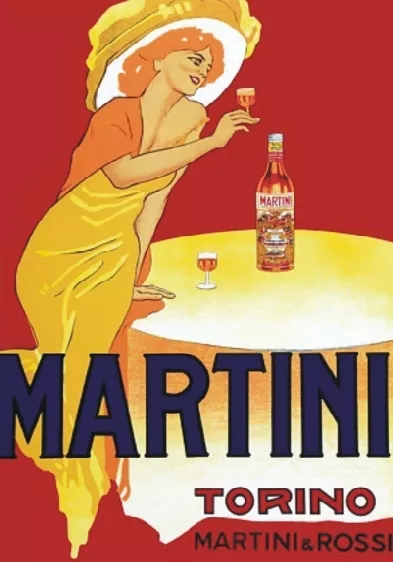 TARGA VINTAGE "1960 MARTINI & ROSSI" Pubblicità, Advertising,Poster,Plate, Retro