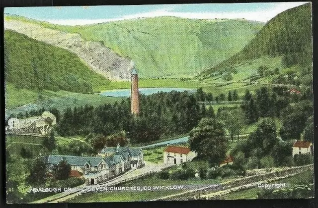 pk81464:Postcard-Vintage Glendalough or the Seven Churches,Co.Wicklow,Ireland