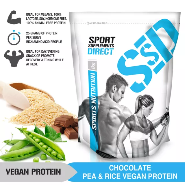 Vegan Protein Powder - Plant Based Protein - Chocolate, Vanilla , Salted Caramel