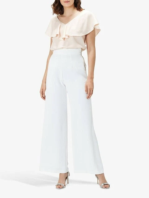COAST BEAU RUFFLE Jumpsuit BNWT Size 10 Forest Green 29.99