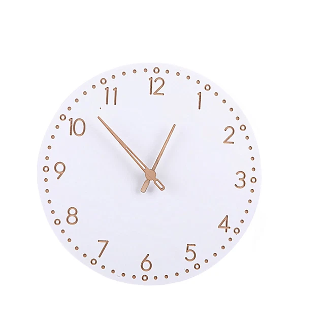 Artistic Wall Hanging Clock Farmhouse Silent Clock Wall Clock White Decor Number