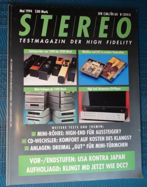 Stereo 5/94, Yamaha Cx/Mx 1, Technics Su C/Se A 2000, Camtech Phono,Rotel Rhq 10