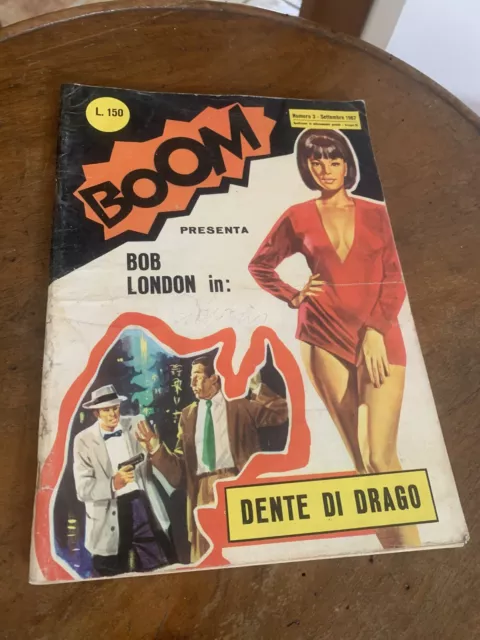 Boom N.3 Ed.cervinia 1967 Fumetto Originale Vintage Noir Giallo Dente Di Drago