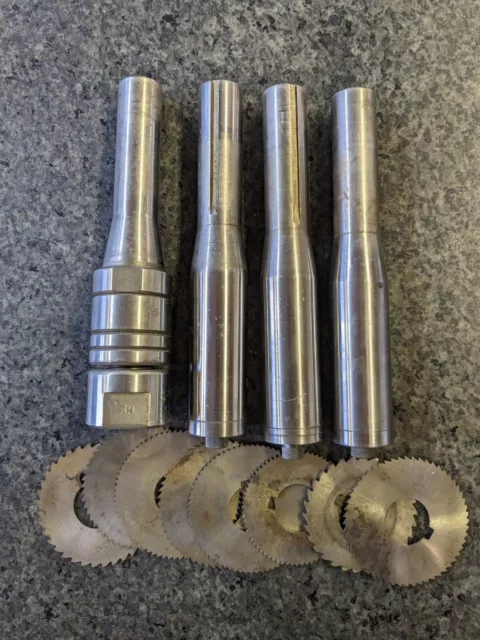 Machinist Tools Lot Slitting Saws and R8 Arbors