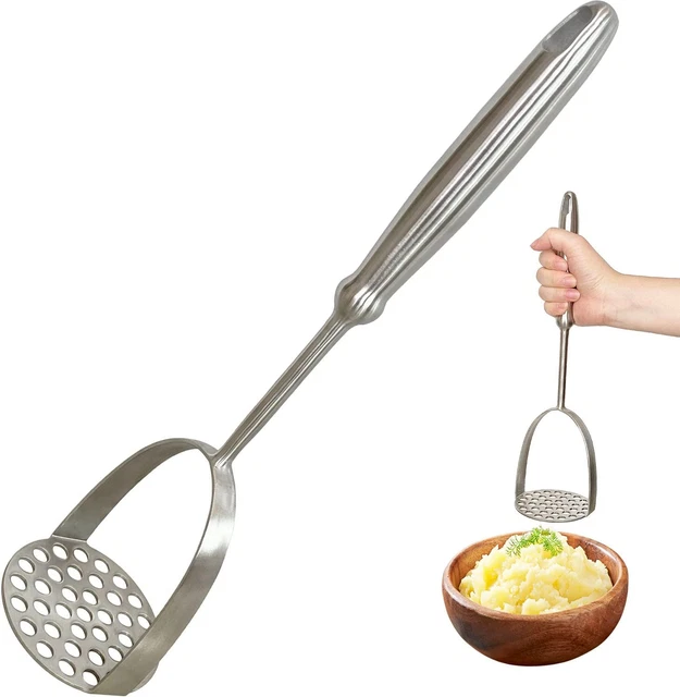 Potato Masher Stainless Steel Mash Potatoes Food Bean Mashers Kitchen Tool