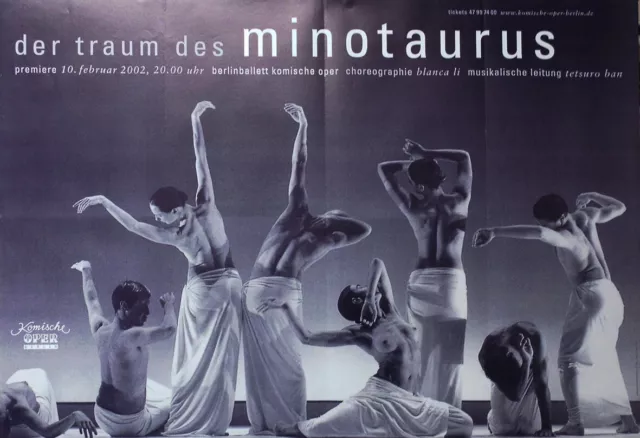 Ballett Komische Oper Berlin Traum des Minotaurus 2002 Premiere Plakat 84x59 cm