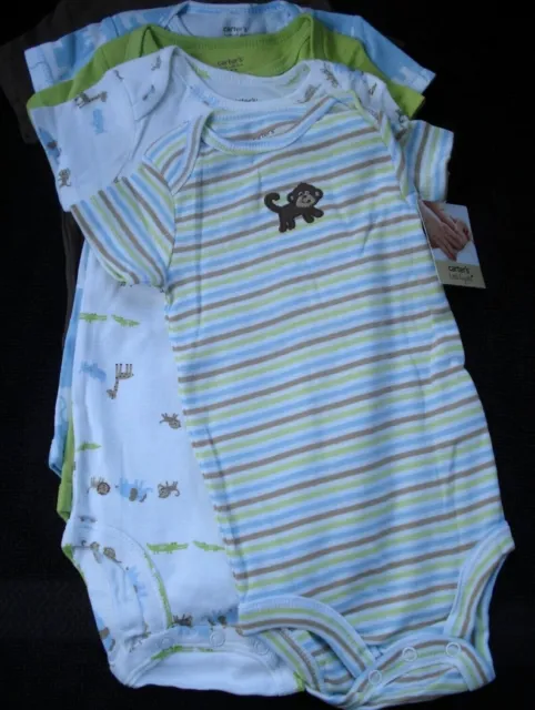 Carter's Infant Boy One Piece Bodysuits Assorted Size 9 Months Lot of Five NEW
