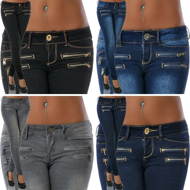 Freyday Damen Jeggings - Super Bequeme Skinny Leggings Mit Stretch