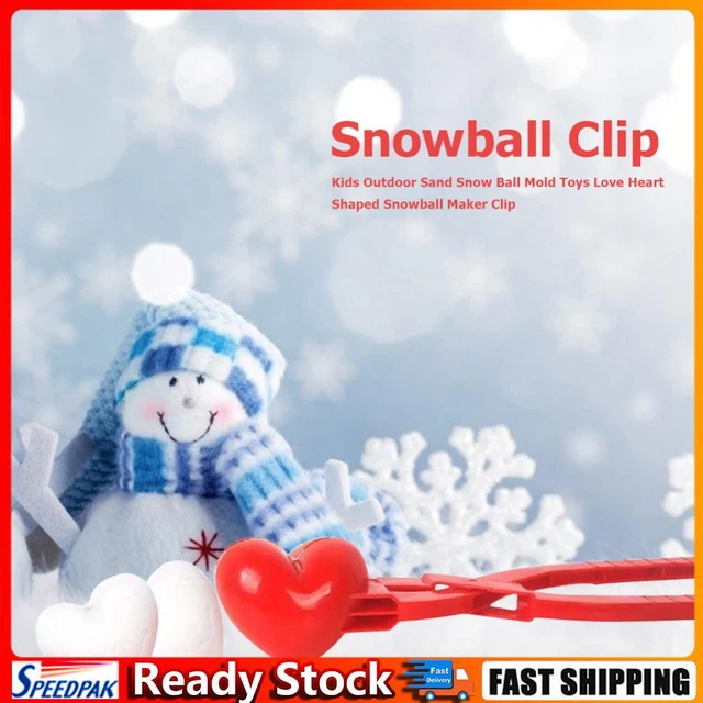 Love Heart Shaped Snowball Maker Clip Winter Kid Outdoor Sand Snow Ball Mold Toy