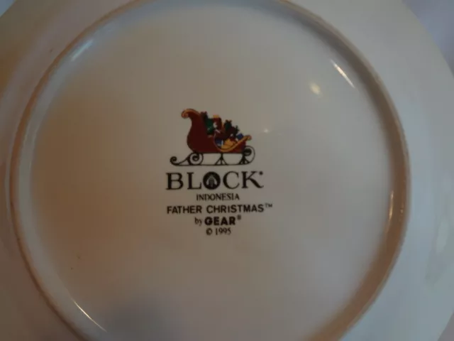 Block - Father Christmas - Set of 4 Salad Plates - Old World Santa 3