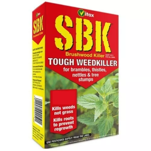 Vitax 1 litre SBK Brushwood Tough Weed Brambles Thistles & Tree Stump Killer