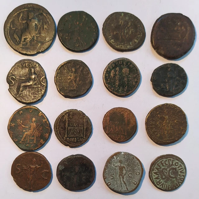 LOT de 16 BRONZES ROMAINS