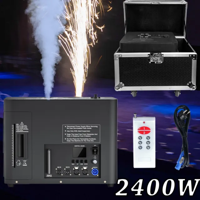 2400W Cold Spark Fog Machine Firework Machine Stage Effect Wedding w/Flight case