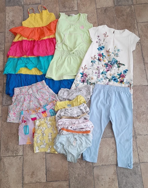 NEXT.M&S.Girls Summer Clothes Bundle Age 3-4.Pretty Dress.Shorts.leggings.16item