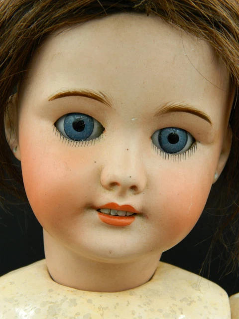 Poupée Ancienne En Biscuit Limoges – Corps Boules 40cm – Avec Chemise De Présentation