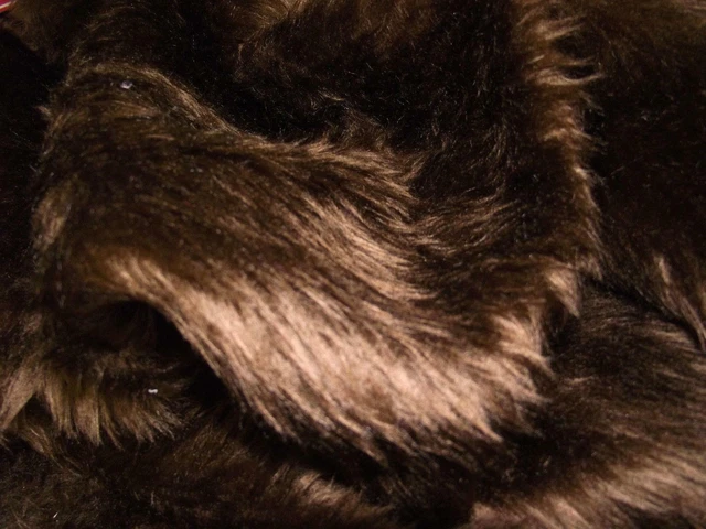LONG Pile Fun Faux Fur Fabric Material – BLACK FROST – BigaMart LONG Pile Fun Faux Fur Fabric Material – BLACK FROST – BigaMart