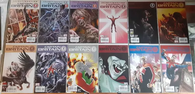 Captain Britain MI 13 Marvel comics near complete run MINT variants