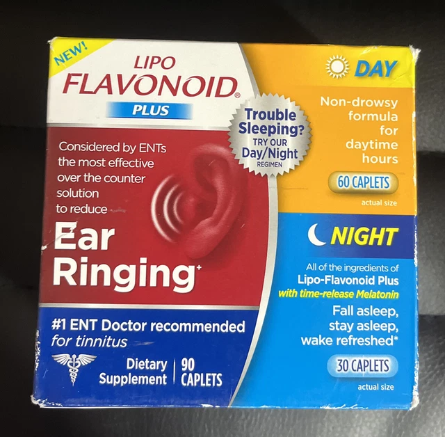 LIPO FLAVONOID PLUS Day/Night Pack Ear Ringing 90 Caplets Total 01/25