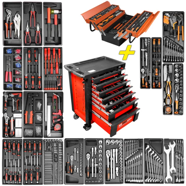 Ateliers Mobiles 542Tlg XXL À Rempli Outil + Boîte à Outils