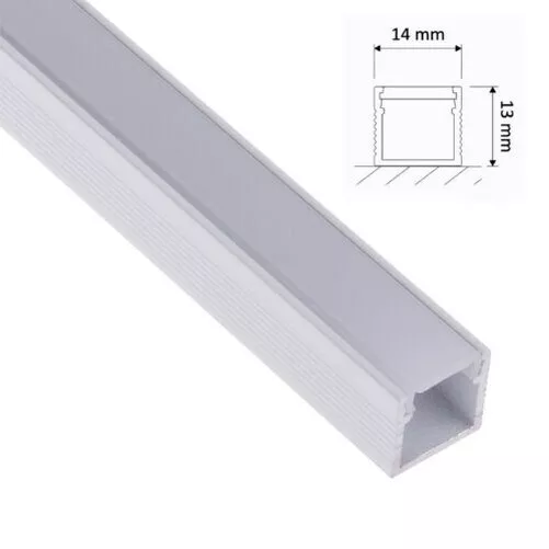 Aluminio Perfil Construcción Barra "Line " en Blanco para LED Tira + Cubierta