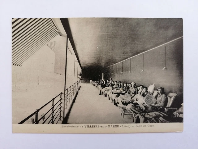 cpa Pas courante 02 - VILLIERS SUR MARNE (Aisne) SANATORIUMS Salle de Cure Animé
