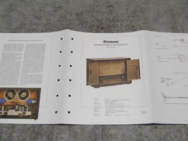 Schaltplan für Röhrenradio Siemens Kammermusik Schatulle M57 Rundfunkmuseum