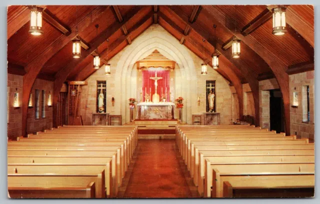 Chapel Proper Sanctuary Our Lady Snows Belleville Illinois Church VTG Postcard
