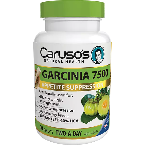 Caruso's Garcinia 7500 60 Tablets Appetite Suppression Energy Production Diet