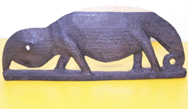 AFRICAN Panolin Ant Eater Sculpture EBONY Wood CARVING ART Tanzania  #1