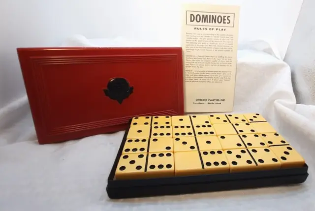 Crisloid Top Grade Vintage Dominos - Butterscotch Bakelite Tiles