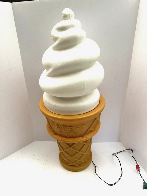 Vintage Blow Mold 28" SAFE=T-ICE CREAM CONE LAMP BANK