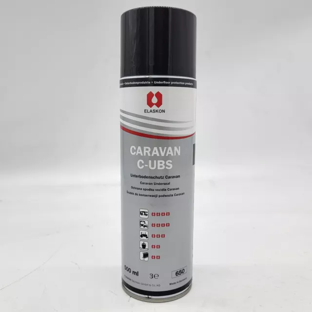 34,20€/L Elaskon Caravan Unterbodenschutz C-UBS 500ml Spray schwarz Unterboden