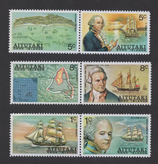Aitutaki 1974 set of stamps Mi#106-111 MNH CV=6.8€