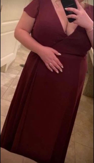 Maroon Bridesmaid Dress Size 26