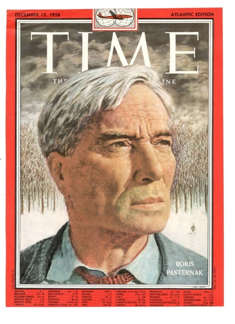 1958 Time Writer Boris Pasternak Only Cover Original Print Ready to Frame