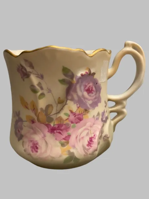 Vintage Nippon Porcelain Hand Painted Floral Mug Japan