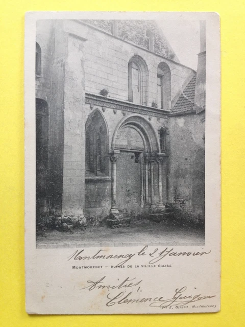 cpa 95 - MONTMORENCY Val d'Oise RUINS of the OLD CHURCH in Suzanne LORD