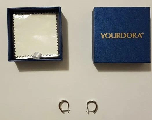 FINE YOURDORA STERLING Silver swarowski crystal silver earrings
