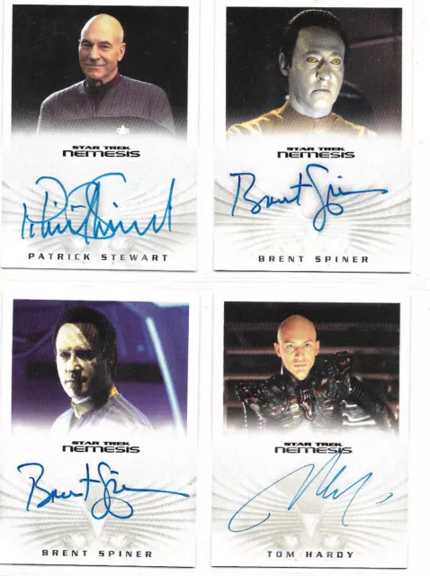 Star Trek : Nemesis - Autograph & Costume Relic Card Selection NM Rittenhouse