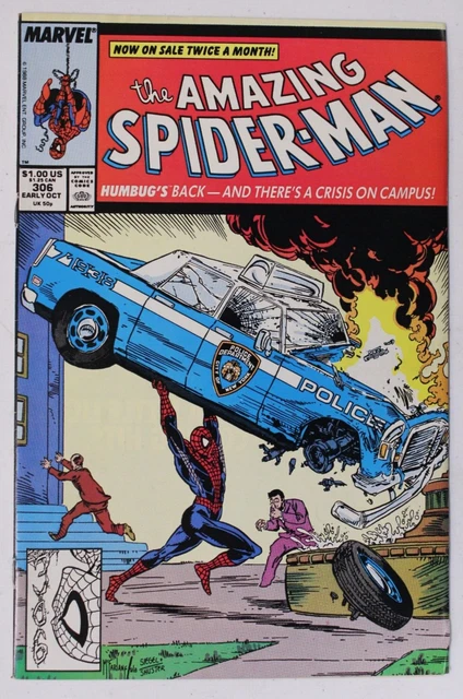 Amazing Spider-Man #306 Todd McFarlane Action Comics #1 Homage FN/VF Marvel 1988